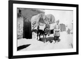 Persian Donkey Transport, Baghdad, Iraq, 1917-1919-null-Framed Giclee Print