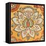 Persian Floral V-Lanie Loreth-Framed Stretched Canvas