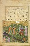 Ms D-212 Fol.285A Alexander Visits a Hermit, Illustration to 'The Book of Alexander', 1191-Persian-Framed Stretched Canvas