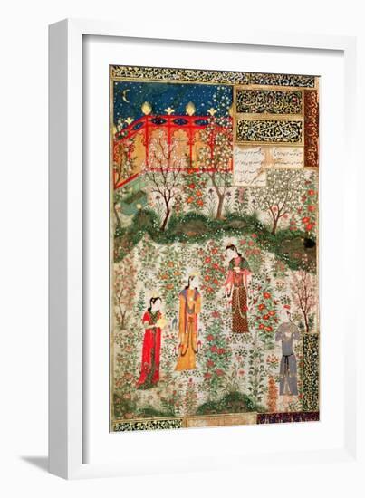 Persian Garden, 15th Century-null-Framed Giclee Print