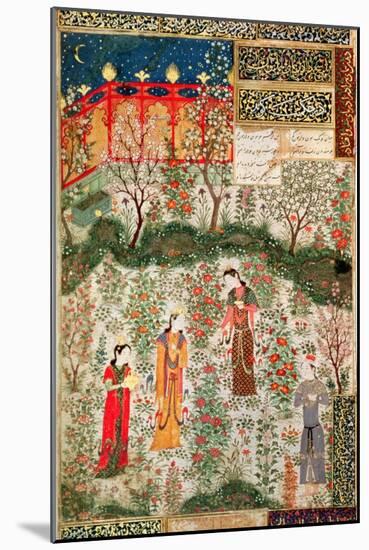 Persian Garden, 15th Century-null-Mounted Giclee Print