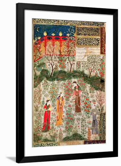 Persian Garden, 15th Century-null-Framed Giclee Print