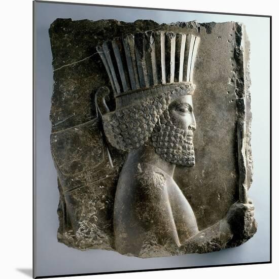 Persian Guard, Reign of Xerxes (486-65 Bc), C.480 BC (Limestone)-Achaemenid-Mounted Giclee Print