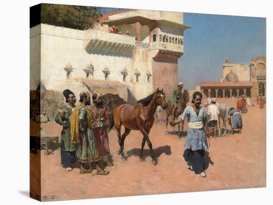 Persian Horse Dealer, Bombay, 1880s-Edwin Lord Weeks-Stretched Canvas