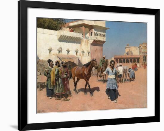 Persian Horse Dealer, Bombay, 1880s-Edwin Lord Weeks-Framed Giclee Print