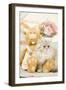 Persian Kitten by Rabbit Cuddly Toy-null-Framed Photographic Print