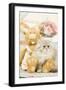 Persian Kitten by Rabbit Cuddly Toy-null-Framed Photographic Print