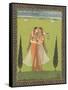 Persian Miniature Lovers Embracing-null-Framed Stretched Canvas