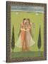 Persian Miniature Lovers Embracing-null-Stretched Canvas