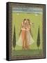 Persian Miniature Lovers Embracing-null-Framed Stretched Canvas