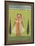 Persian Miniature Lovers Embracing-null-Framed Art Print