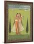 Persian Miniature Lovers Embracing-null-Framed Art Print