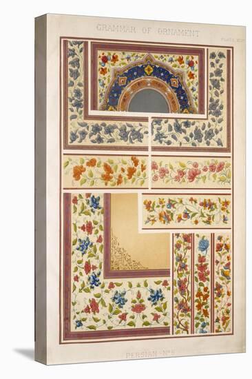 Persian No 5, Plate XLVII, from The Grammar of Ornament by Owen Jones-Owen Jones-Stretched Canvas