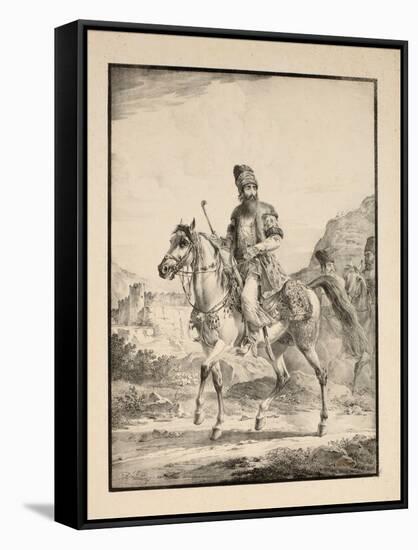 Persian on Horseback, 1820-Alexander Orlowski-Framed Stretched Canvas