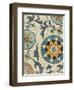 Persian Patchwork Blue Brown Tile I-Jess Aiken-Framed Art Print