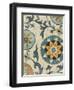 Persian Patchwork Blue Brown Tile I-Jess Aiken-Framed Art Print