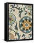 Persian Patchwork Blue Brown Tile I-Jess Aiken-Framed Stretched Canvas