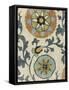 Persian Patchwork Blue Brown Tile II-Jess Aiken-Framed Stretched Canvas