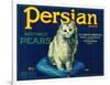 Persian Pear Crate Label - Yakima, WA-Lantern Press-Framed Premium Giclee Print