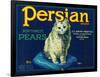 Persian Pear Crate Label - Yakima, WA-Lantern Press-Framed Premium Giclee Print