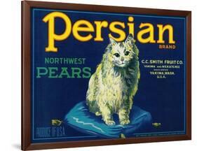 Persian Pear Crate Label - Yakima, WA-Lantern Press-Framed Art Print