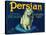 Persian Pear Crate Label - Yakima, WA-Lantern Press-Stretched Canvas