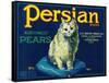 Persian Pear Crate Label - Yakima, WA-Lantern Press-Framed Stretched Canvas