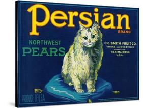 Persian Pear Crate Label - Yakima, WA-Lantern Press-Stretched Canvas