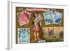 Persian Postage Stamps, 1897-null-Framed Giclee Print