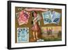 Persian Postage Stamps, 1897-null-Framed Giclee Print