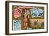 Persian Postage Stamps, 1897-null-Framed Giclee Print