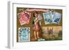 Persian Postage Stamps, 1897-null-Framed Giclee Print