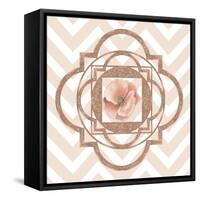 Persian Rose Gold Quatrefoil-Tina Lavoie-Framed Stretched Canvas