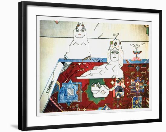 Persian Rug-Saul Steinberg-Framed Art Print