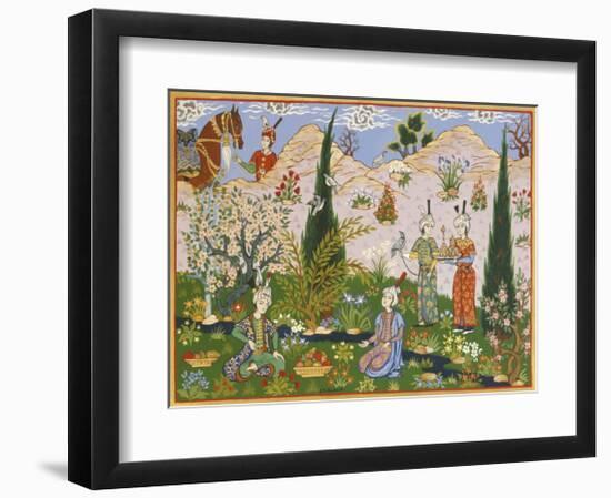 Persian Scene V-E^S^ Elmhurst-Framed Premium Giclee Print