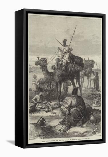 Persian Sketches, Pilgrims with their Dead Going to the Shrines of Kerbala and Meshid Ali-Arthur Hopkins-Framed Stretched Canvas