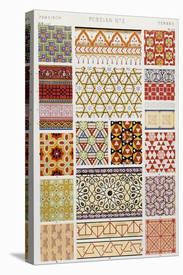Persian Style Decoration, Plate XLV from Grammar of Ornament-Owen Jones-Stretched Canvas
