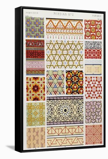 Persian Style Decoration, Plate XLV from Grammar of Ornament-Owen Jones-Framed Stretched Canvas