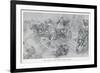 Persian War Chariots Charge Against Alexander the Great-Andre Castaigne-Framed Art Print