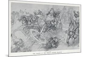 Persian War Chariots Charge Against Alexander the Great-Andre Castaigne-Mounted Art Print