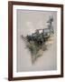 Persian Water-Wheel, Used For Irrigation in Nubia-David Roberts-Framed Giclee Print