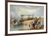 Persian Wheel Raising Water from the Sutlej River, Punjab, 1842-James Atkinson-Framed Giclee Print