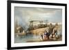 Persian Wheel Raising Water from the Sutlej River, Punjab, 1842-James Atkinson-Framed Giclee Print