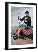 Persian Woman Smoking in Kalgan, C1890-null-Framed Giclee Print