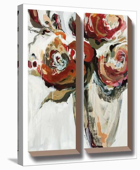 Persimmon Blooms-Angela Maritz-Stretched Canvas