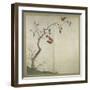 Persimmon on Tree (Ink, Colours and Gold on Paper)-Sakai Hoitsu-Framed Premium Giclee Print