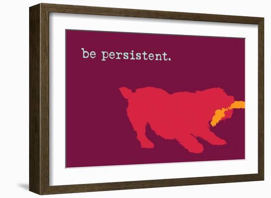 Persistent - Red Version-Dog is Good-Framed Art Print