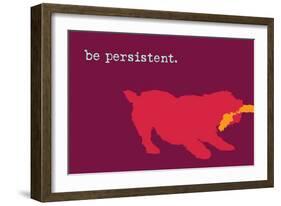 Persistent - Red Version-Dog is Good-Framed Art Print