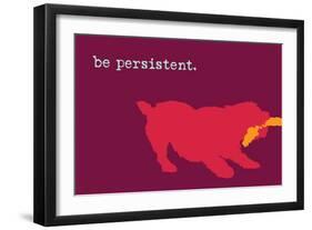 Persistent - Red Version-Dog is Good-Framed Art Print