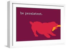 Persistent - Red Version-Dog is Good-Framed Art Print